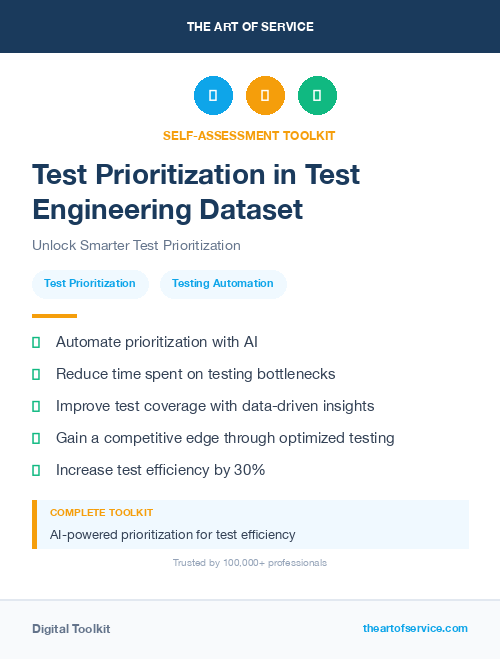 Test Prioritization in Test Engineering Dataset
