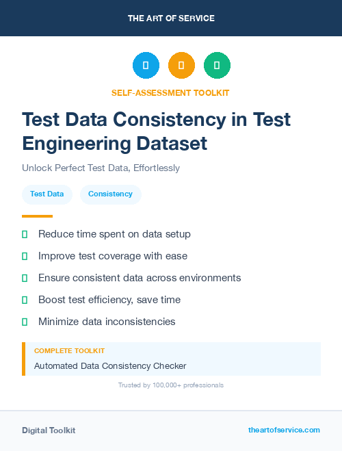 Test Data Consistency in Test Engineering Dataset