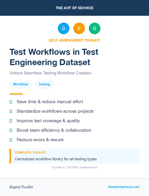 Test Workflows in Test Engineering Dataset