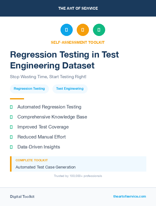 Regression Testing in Test Engineering Dataset