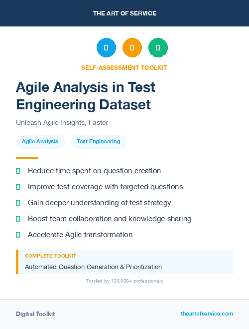 Agile Analysis in Test Engineering Dataset