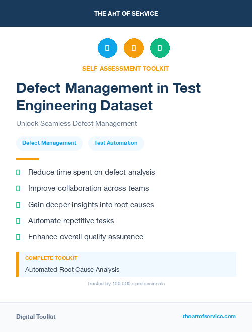 Defect Management in Test Engineering Dataset