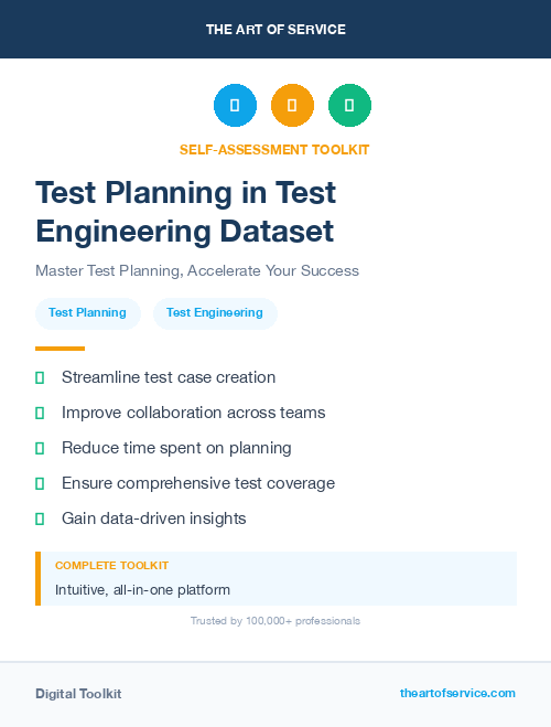 Test Planning in Test Engineering Dataset