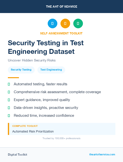 Security Testing in Test Engineering Dataset
