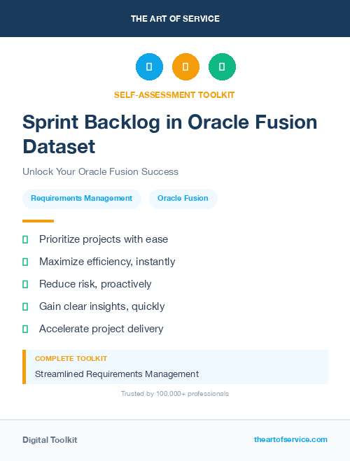 Sprint Backlog in Oracle Fusion Dataset