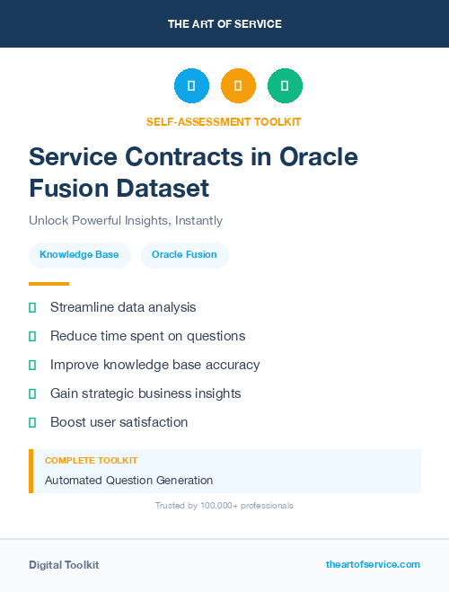 Service Contracts in Oracle Fusion Dataset