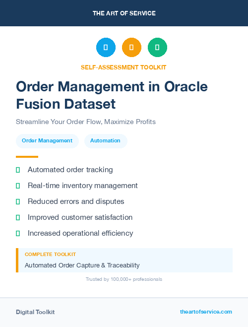Order Management in Oracle Fusion Dataset