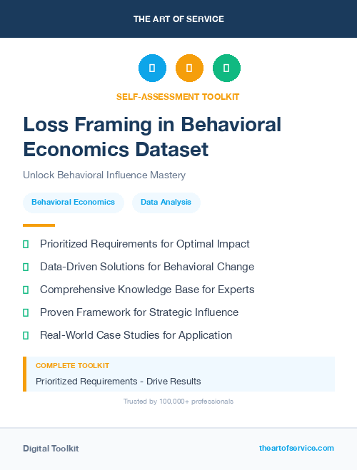 Loss Framing in Behavioral Economics Dataset