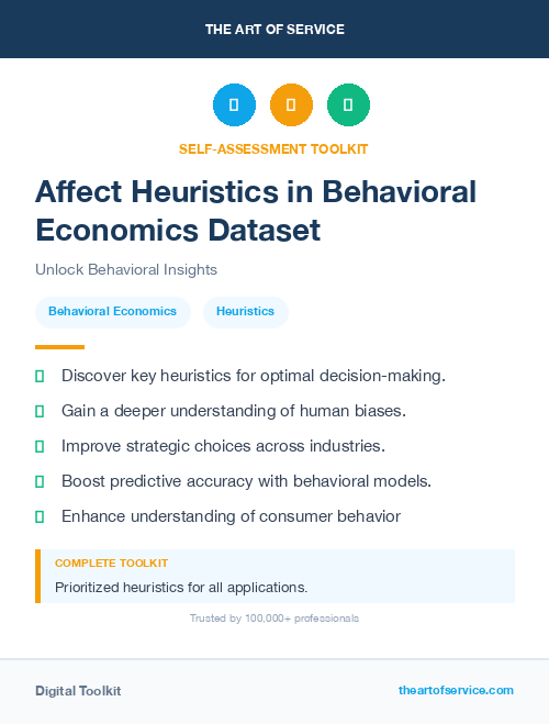 Affect Heuristics in Behavioral Economics Dataset