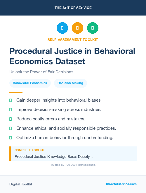 Procedural Justice in Behavioral Economics Dataset