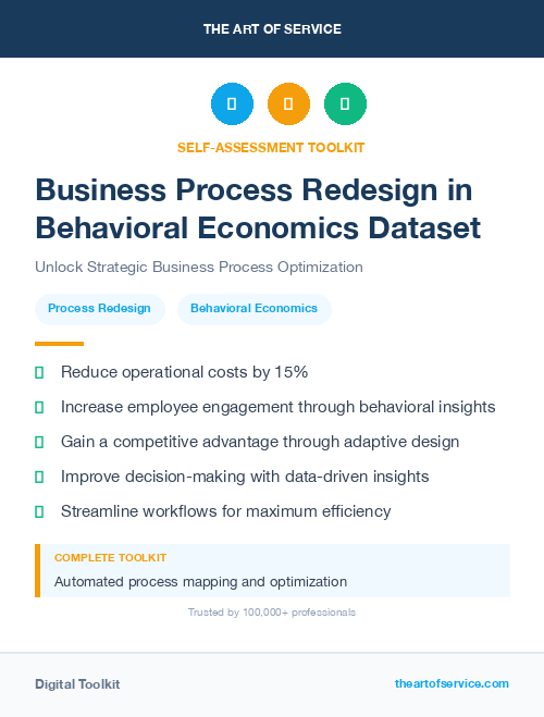 Business Process Redesign in Behavioral Economics Dataset