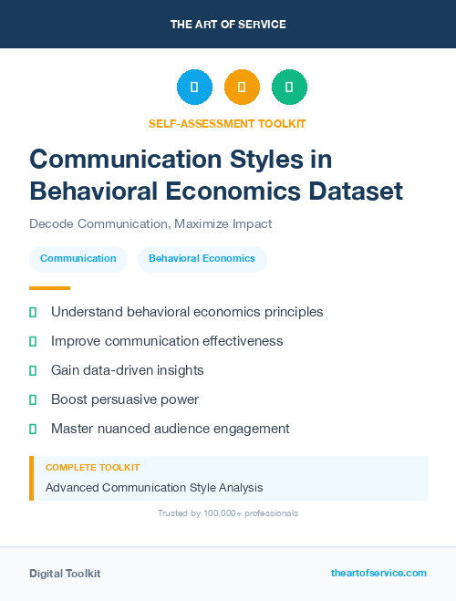 Communication Styles in Behavioral Economics Dataset