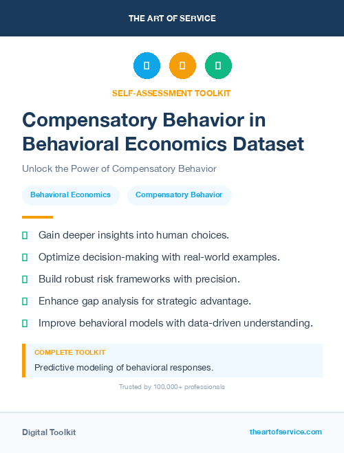 Compensatory Behavior in Behavioral Economics Dataset