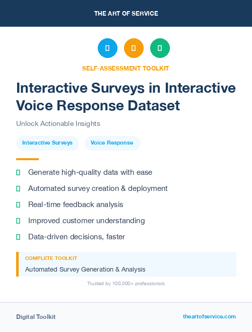Interactive Surveys in Interactive Voice Response Dataset