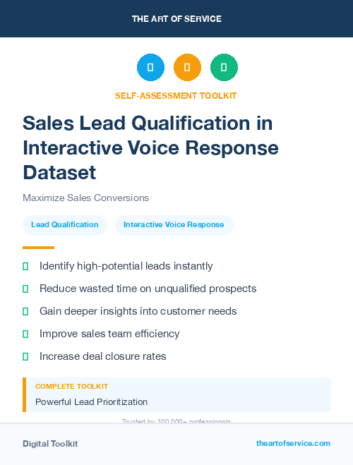 Sales Lead Qualification in Interactive Voice Response Dataset