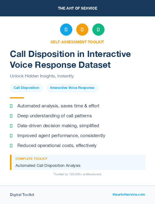 Call Disposition in Interactive Voice Response Dataset