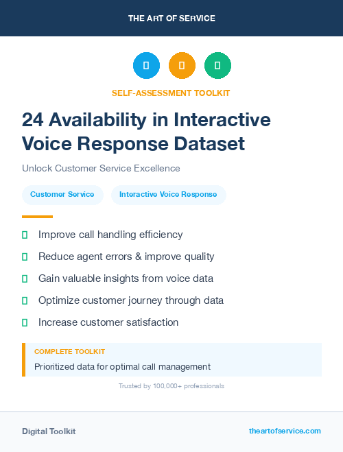 24 Availability in Interactive Voice Response Dataset