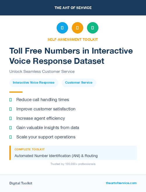 Toll Free Numbers in Interactive Voice Response Dataset