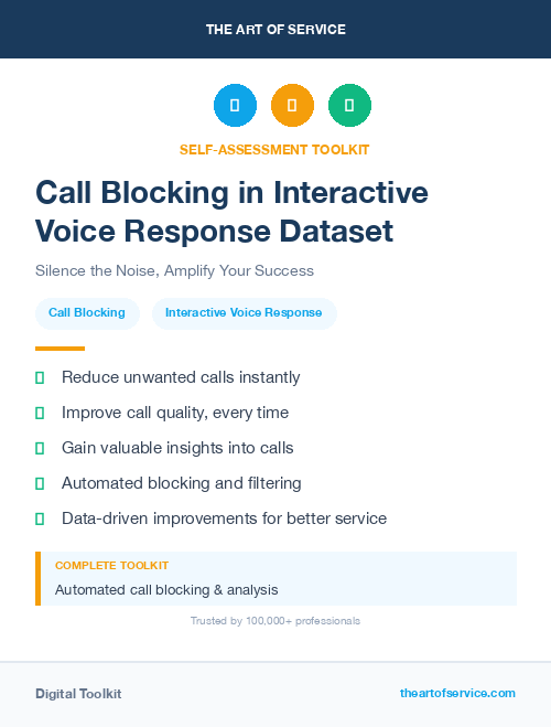 Call Blocking in Interactive Voice Response Dataset