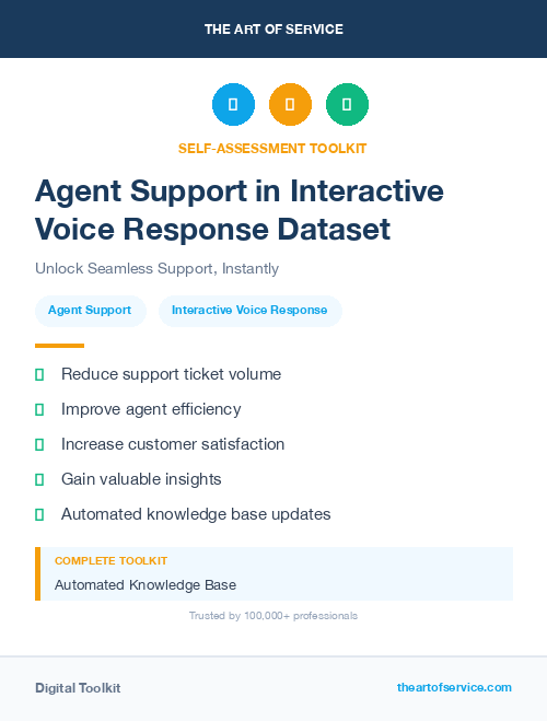 Agent Support in Interactive Voice Response Dataset