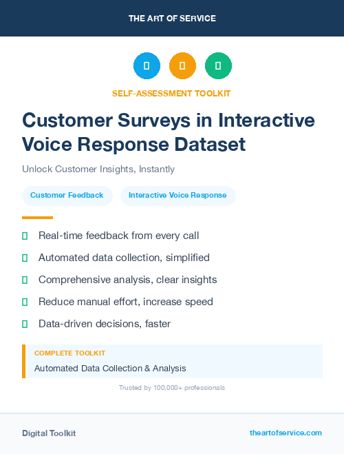Customer Surveys in Interactive Voice Response Dataset