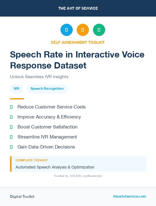 Speech Rate in Interactive Voice Response Dataset