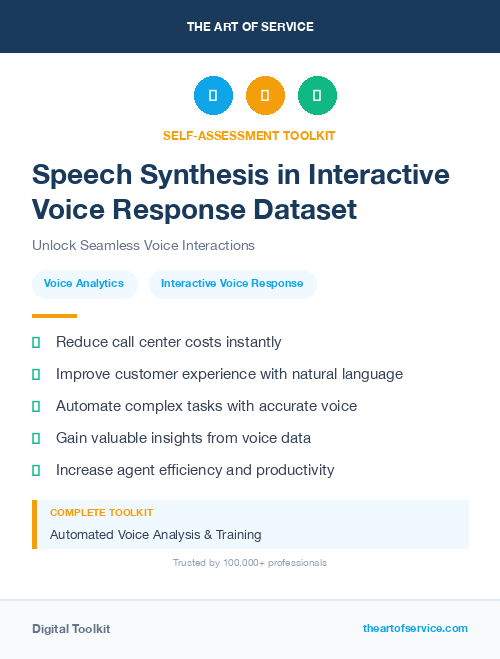 Speech Synthesis in Interactive Voice Response Dataset