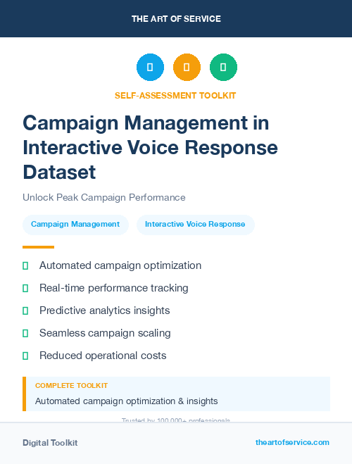 Campaign Management in Interactive Voice Response Dataset