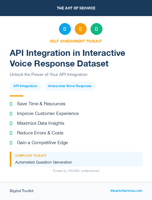 API Integration in Interactive Voice Response Dataset