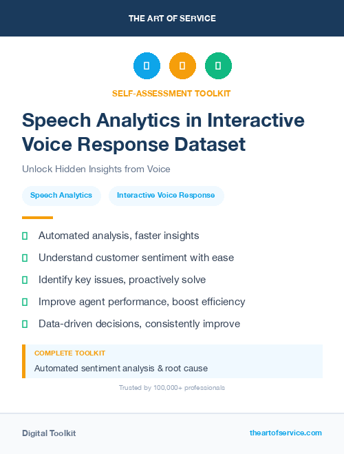 Speech Analytics in Interactive Voice Response Dataset