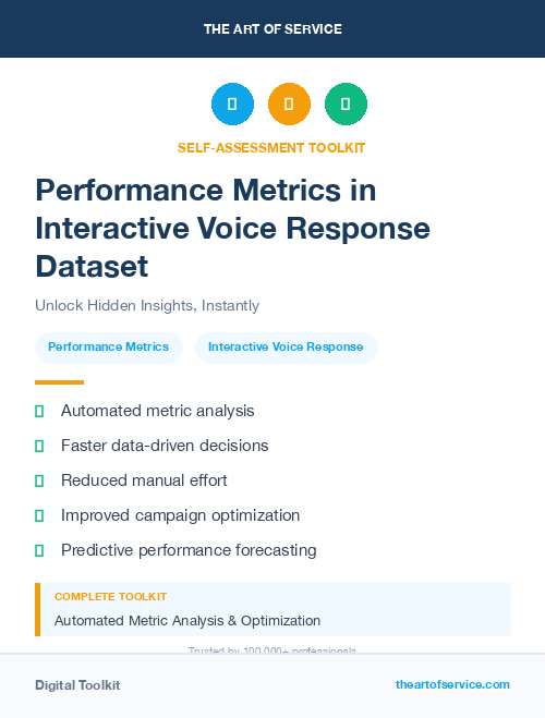 Performance Metrics in Interactive Voice Response Dataset