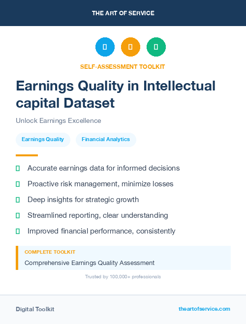 Earnings Quality in Intellectual capital Dataset