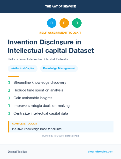 Invention Disclosure in Intellectual capital Dataset