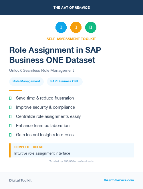 Role Assignment in SAP Business ONE Dataset