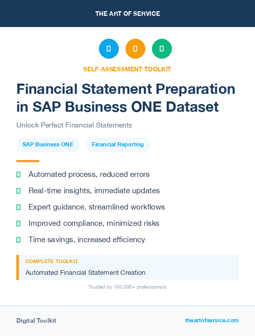 Financial Statement Preparation in SAP Business ONE Dataset