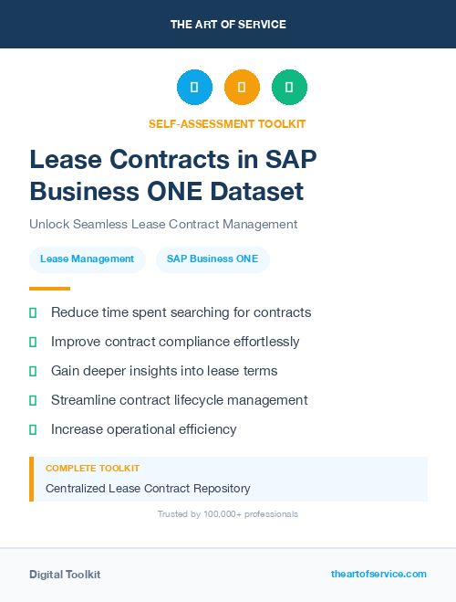 Lease Contracts in SAP Business ONE Dataset