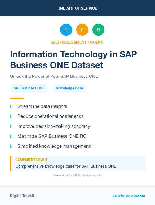 Information Technology in SAP Business ONE Dataset