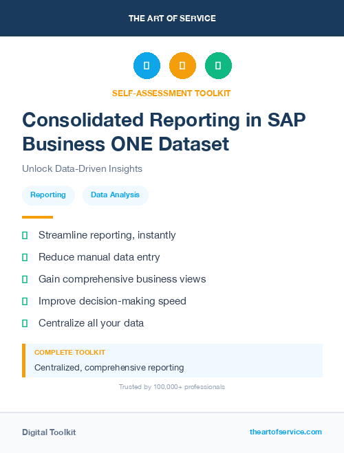 Consolidated Reporting in SAP Business ONE Dataset