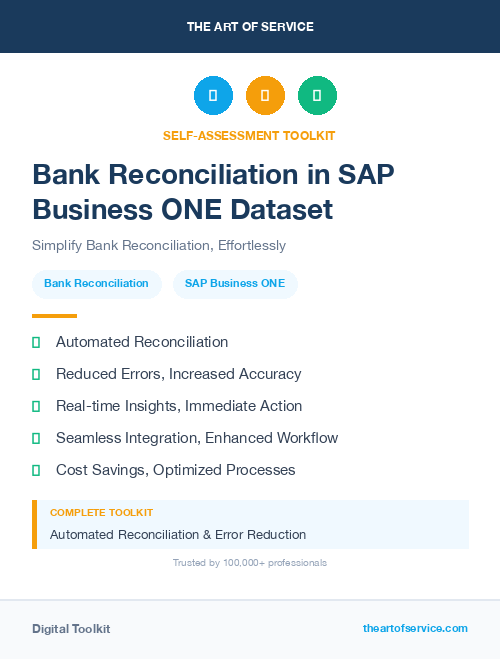 Bank Reconciliation in SAP Business ONE Dataset