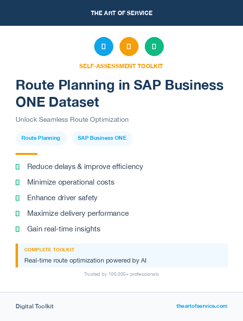Route Planning in SAP Business ONE Dataset