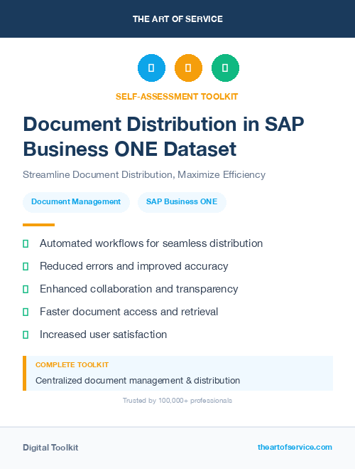 Document Distribution in SAP Business ONE Dataset