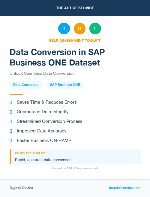 Data Conversion in SAP Business ONE Dataset