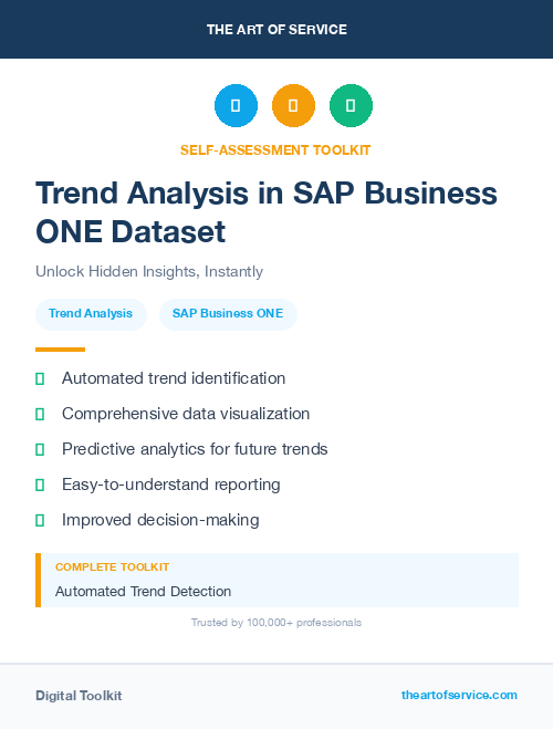 Trend Analysis in SAP Business ONE Dataset