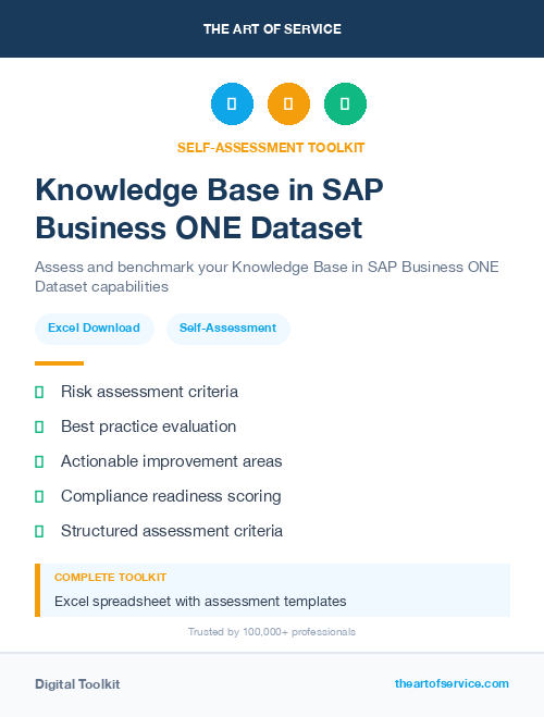 Knowledge Base in SAP Business ONE Dataset