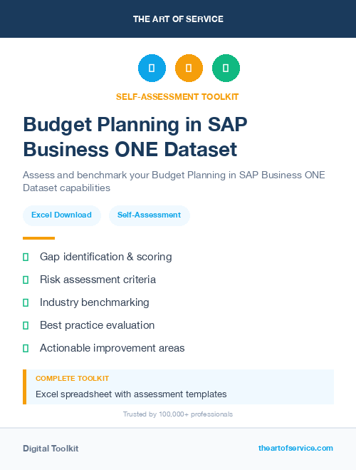 Budget Planning in SAP Business ONE Dataset