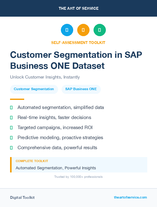Customer Segmentation in SAP Business ONE Dataset