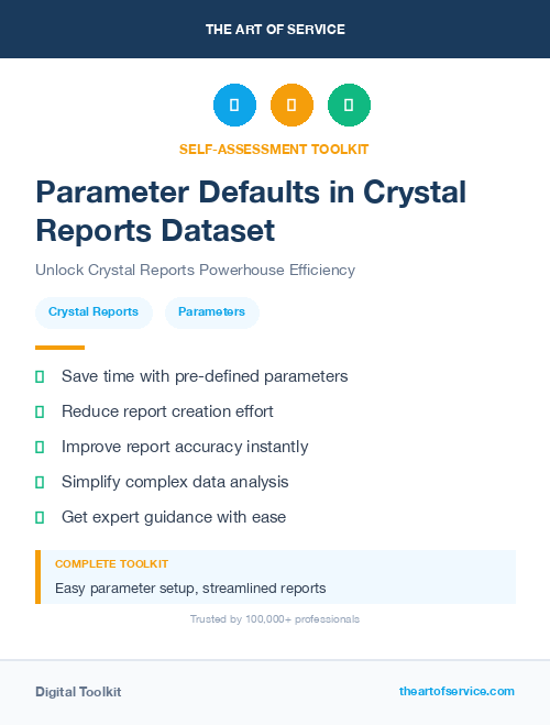 Parameter Defaults in Crystal Reports Dataset
