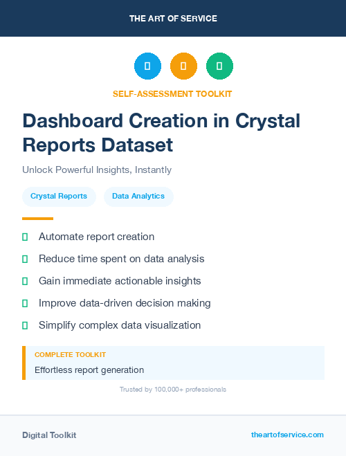 Dashboard Creation in Crystal Reports Dataset