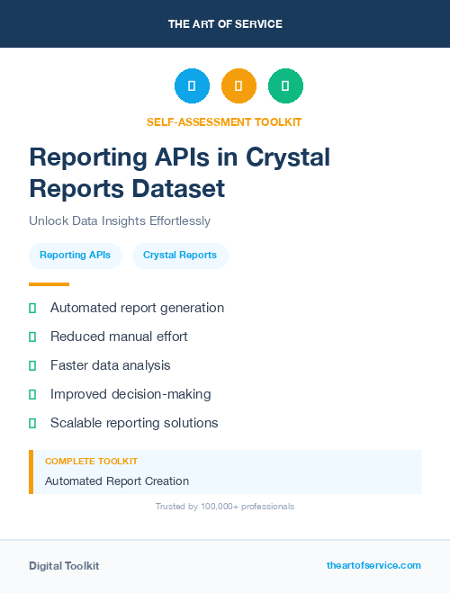 Reporting APIs in Crystal Reports Dataset