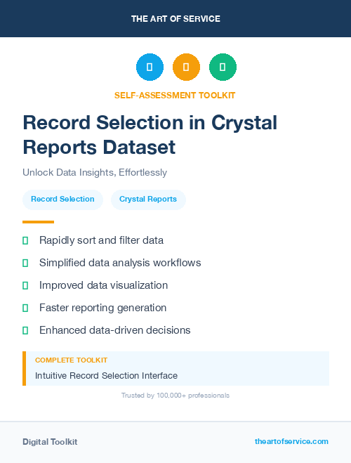 Record Selection in Crystal Reports Dataset